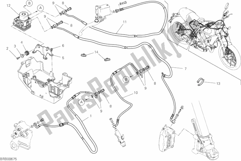 Todas as partes de Abs Do Sistema De Travagem do Ducati Scrambler Flat Track Thailand USA 803 2020